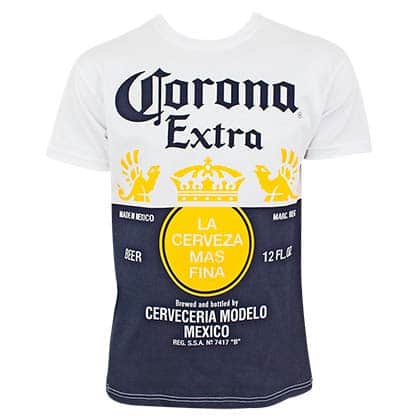  Corona Extra Label Design Men's White TShirt 