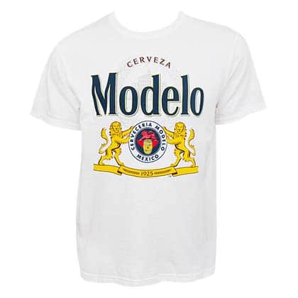  Modelo Cerveza Men's White T-Shirt 
